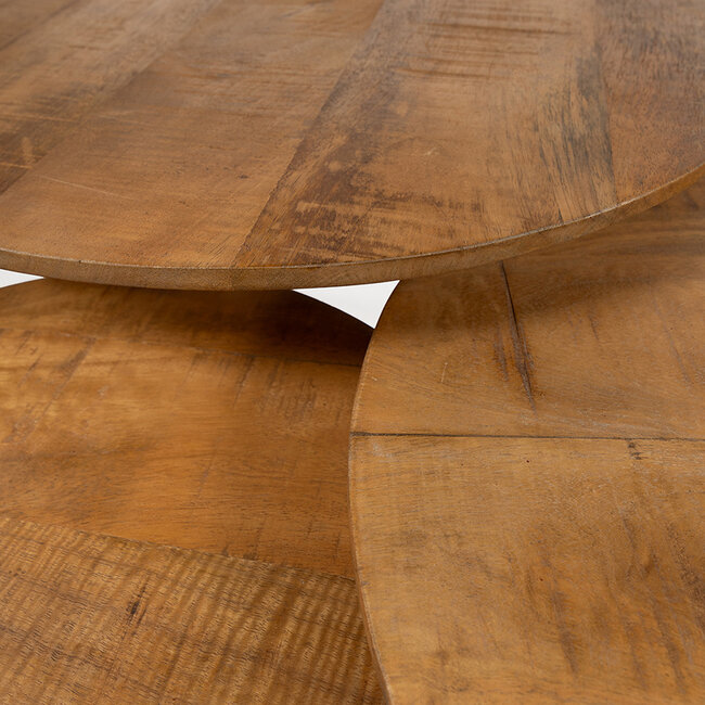 MySons München salontafel rond, set van 3, Smooth Natural