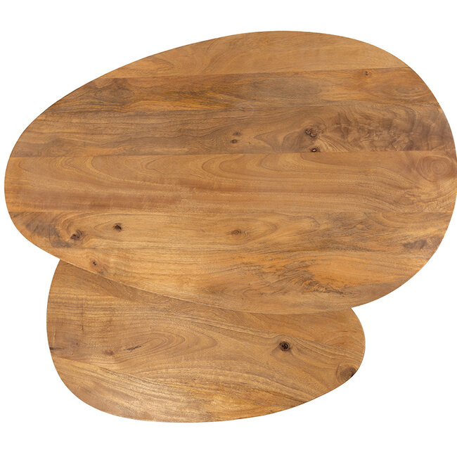 MySons Kassel salontafel organisch, set van 2, Smooth Natural (25mm)