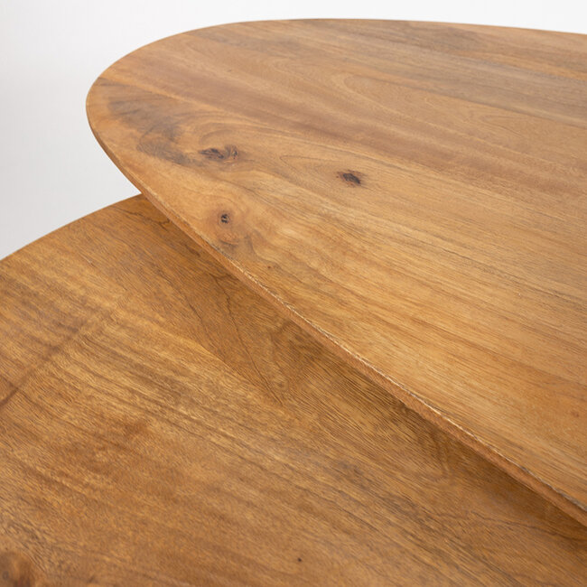 MySons Kassel salontafel organisch, set van 2, Smooth Natural (25mm)