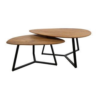 MySons Keulen salontafel organisch, set van 2, Smooth Natural