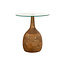 Brooz Stella salontafel Ø50, H55, Smooth Natural, Clear glass