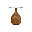 Brooz Stella salontafel Ø40, H50, Smooth Natural, Clear glass