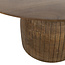 Brooz Karl salontafel Ø80 cm – Brown Walnut met rib kolompoot