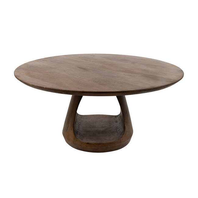 Brooz Bremen salontafel Ø90, H40, Brown Walnut