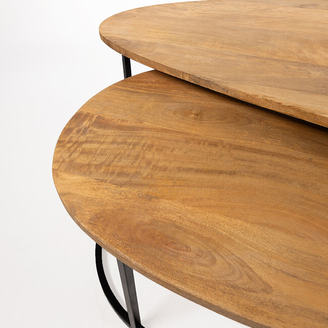 MySons Hannover salontafel organisch, set van 2, Smooth Natural