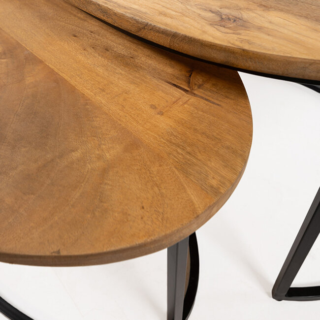 MySons Hannover salontafel organisch, set van 2, Smooth Natural