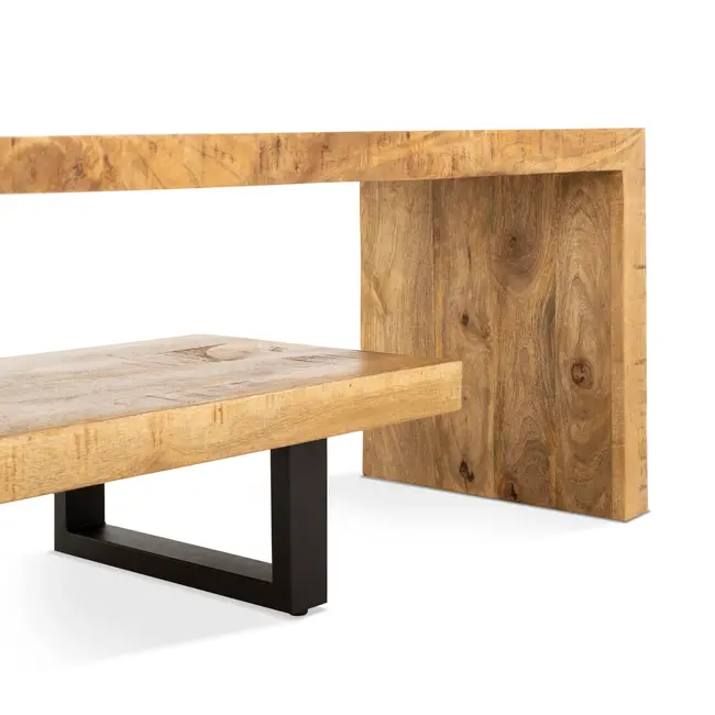 Brooz Modern TV meubel Komodo van mangohout – verstelbaar design