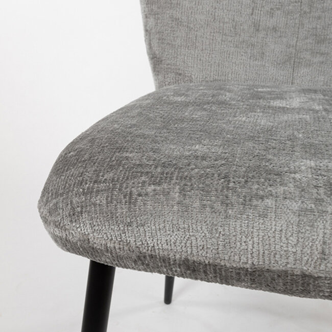 Brooz Eetkamerstoel Bobby zonder armleuningen – Perfect Harmony  Light Grey  (set van 2)