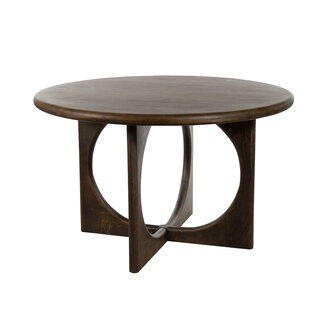 Brooz Zodiac Mango Walnut Ronde Eettafel Ø130 | Organisch Design | Mangohout