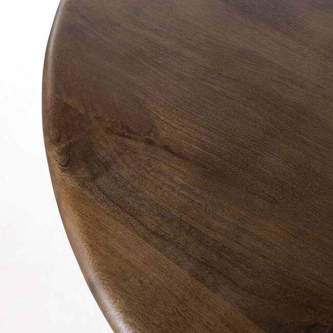 Brooz Zodiac Mango Walnut Ronde Eettafel Ø130 | Organisch Design | Mangohout
