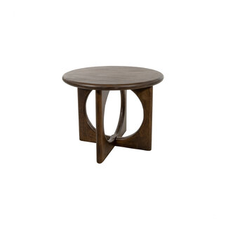 Brooz Organische Salontafel Ø60 cm – Mango Walnut Massief Mangohout