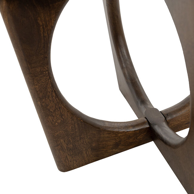 Brooz Organische Salontafel Ø60 cm – Mango Walnut Massief Mangohout