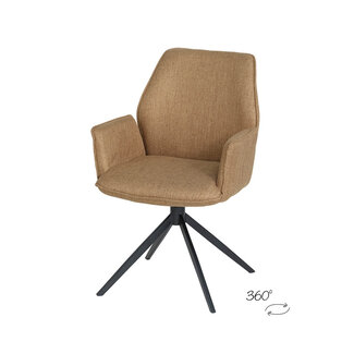 MySons Revi eetkamerstoel - draaipoot 360ARS - Lotus Brass 17 (set of 2)