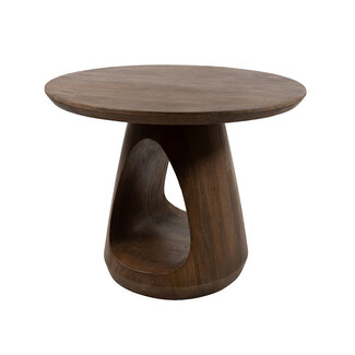 Brooz Bremen Salontafel Ø60 cm – Brown Walnut Massief Hout