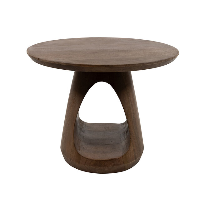 Brooz Bremen Salontafel Ø60 cm – Brown Walnut Massief Hout