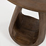 Brooz Bremen Bijzettafel Ø50 cm – Brown Walnut Massief Hout