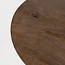 Brooz Bremen Bijzettafel Ø50 cm – Brown Walnut Massief Hout