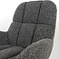 Brooz Luxe draaifauteuil Elvis – antraciet Monet stof met armleuningen en 360° draaifunctie