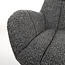Brooz Luxe draaifauteuil Elvis – antraciet Monet stof met armleuningen en 360° draaifunctie