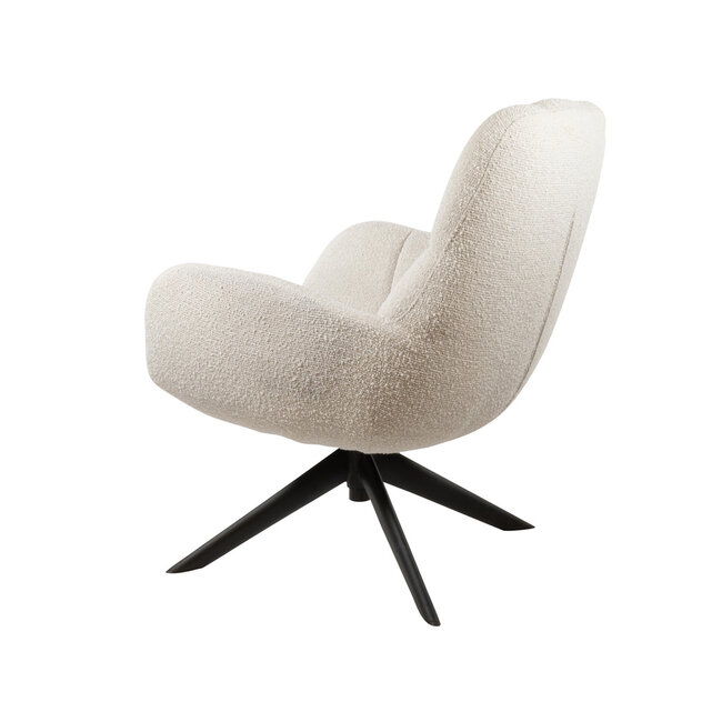 Brooz Luxe draaifauteuil Elvis – Pearl Monet stof met armleuningen en 360° draaifunctie