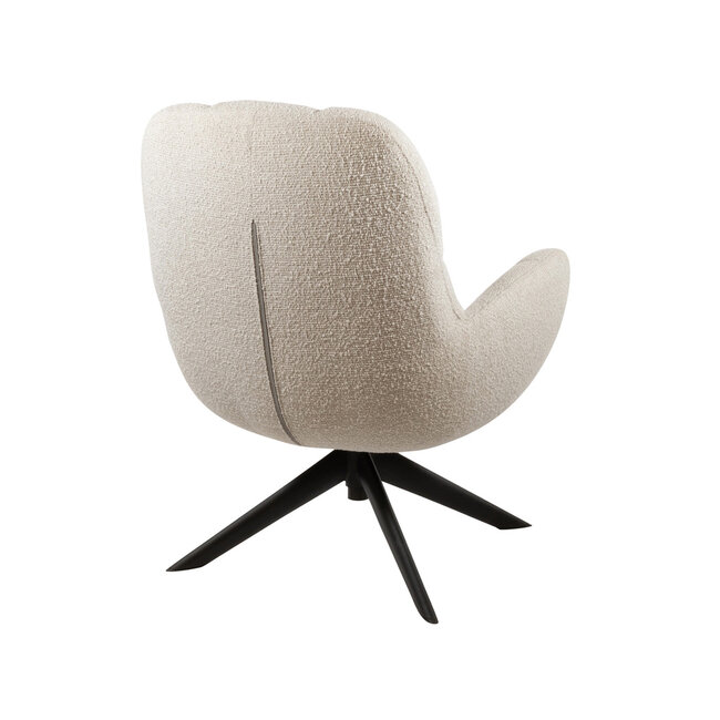 Brooz Luxe draaifauteuil Elvis – Pearl Monet stof met armleuningen en 360° draaifunctie