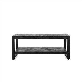 Brooz Salontafel Britt Zwart met Legplank 110