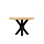 Brooz Kyara Salontafel Rond 60 cm – Mangohout met Zwart Spider Onderstel