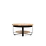 Brooz Paras Ronde Salontafel 65 cm – Mangohout & Zwart Metaal met Opbergplateau