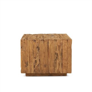 Brooz Bridge Vierkante Salontafel 80 cm – Massief Teakhout