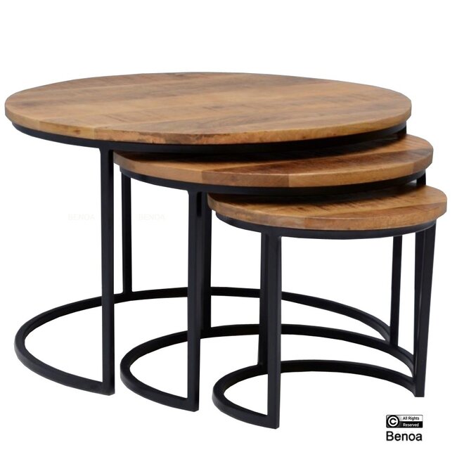 Benoa Rylee Salontafel 2 cm top Set van 3