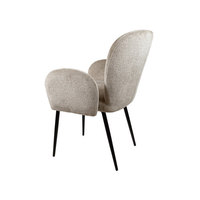 Brooz Bobby eetkamer armstoel Perfect Harmony Liver – zwart onderstel (set van 2)