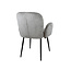 Brooz Bobby eetkamer armstoel Perfect Harmony Light Grey – zwart onderstel (set van 2)