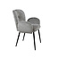Brooz Bobby eetkamer armstoel Perfect Harmony Light Grey – zwart onderstel (set van 2)
