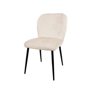 Brooz Eetkamerstoel Bobby zonder armleuningen – Perfect Harmony Ivory (set van 2)