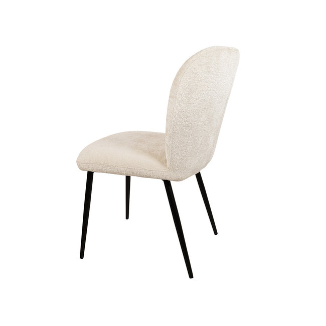 Brooz Eetkamerstoel Bobby zonder armleuningen – Perfect Harmony Ivory (set van 2)