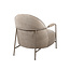 Brooz Moderne fauteuil Elton – ribstof sand met metalen frame