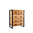 Brooz Ladekast Britt 105 – mangohout met zwart stalen frame