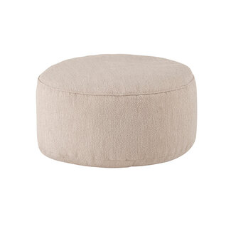 Brooz Baggy Poef Ø70 Alpine Naturel – Grote Bouclé Poef in Naturel