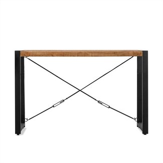 Brooz Wandtafel Britt 120 – mangohout met zwart stalen frame