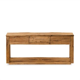 Brooz Sidetable Bridge – massief hout naturel met 3 lades