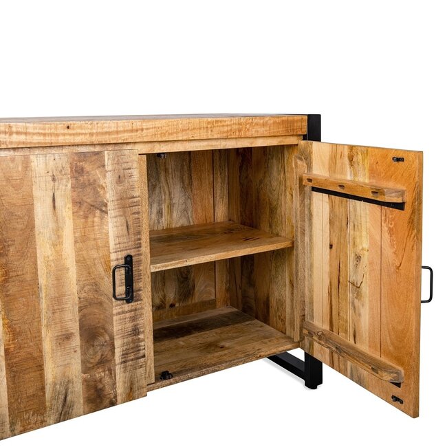 Brooz Dressoir Britt 200 – mangohout met 2 deuren en lades