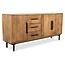 Brooz Modern dressoir Jayden 180 – strak mangohout met lades en zwart stalen onderstel