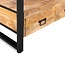 Brooz TV meubel Britt 100 – mangohout met 2 lades en zwart metalen frame