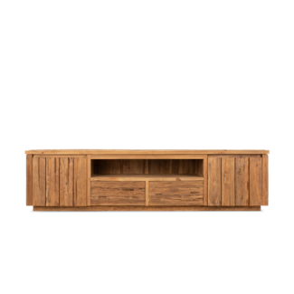 Brooz TV meubel Bridge 200 – massief hout naturel met kastdeuren
