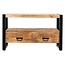 Brooz TV meubel Britt 120 – mangohout met 2 lades en zwart metalen frame