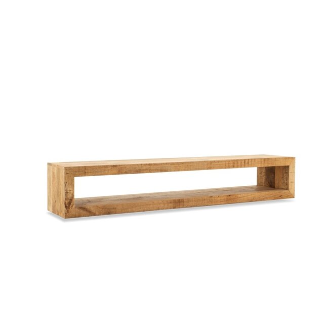 Brooz Zwevend TV meubel 160 – mangohout naturel met open vak