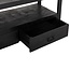 Brooz TV meubel Britt 120 – zwart mangohout met 2 lades en zwart metalen frame