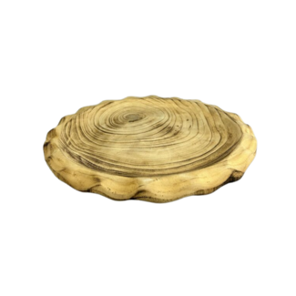 Schaal Rond Paulownia Hout Naturel