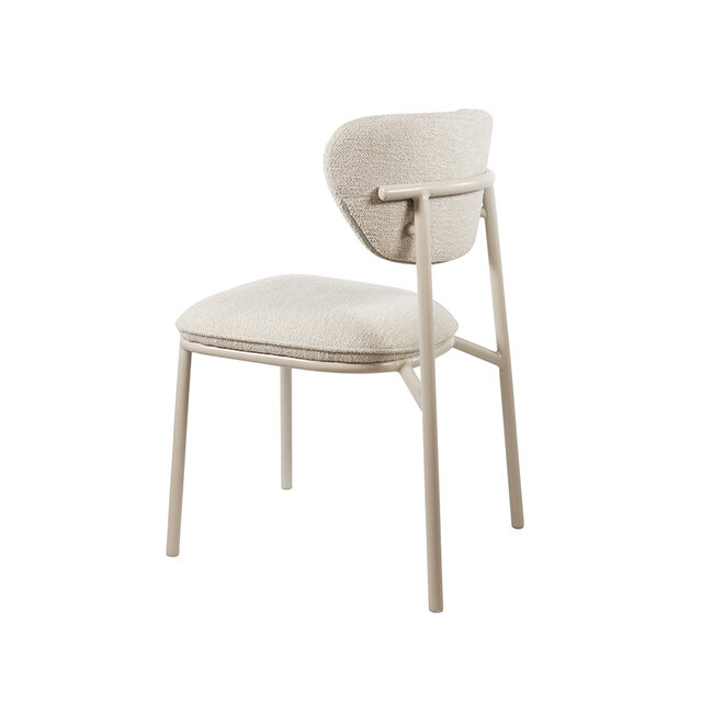 Brooz Eetkamerstoel Didi – beige frame met Gear stof shell (set van 2)