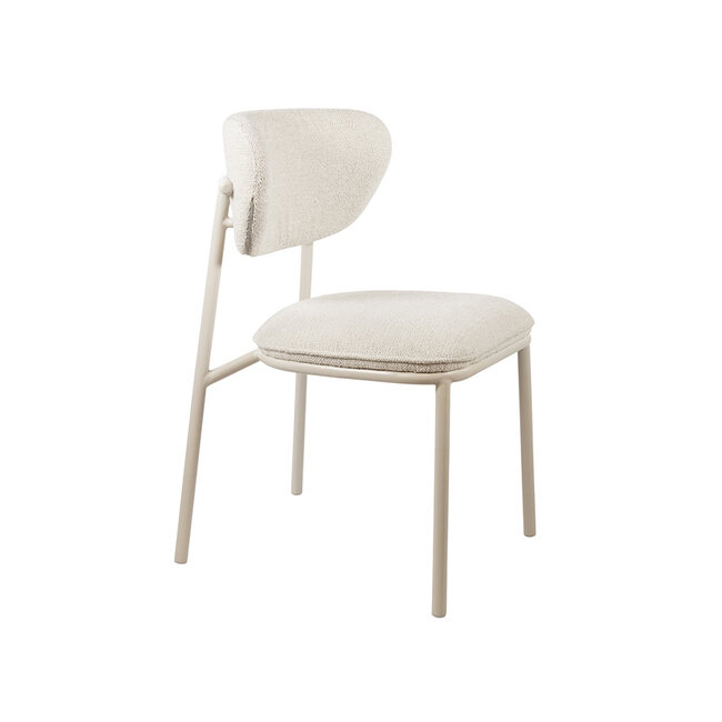 Brooz Eetkamerstoel Didi – beige frame met Gear stof shell (set van 2)